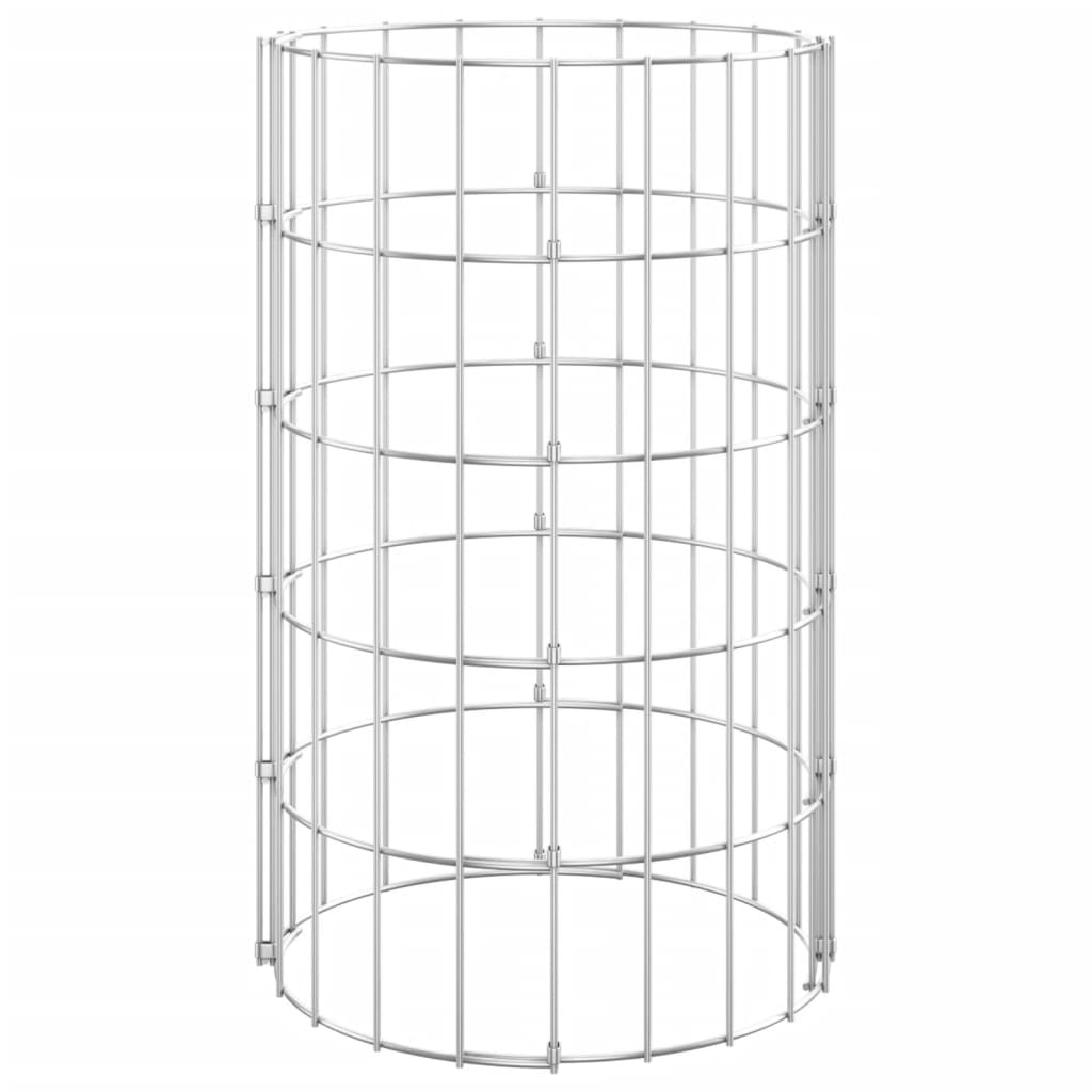 vidaXL Circular Gabion Pole Galvanised Steel Ø30x50 cm