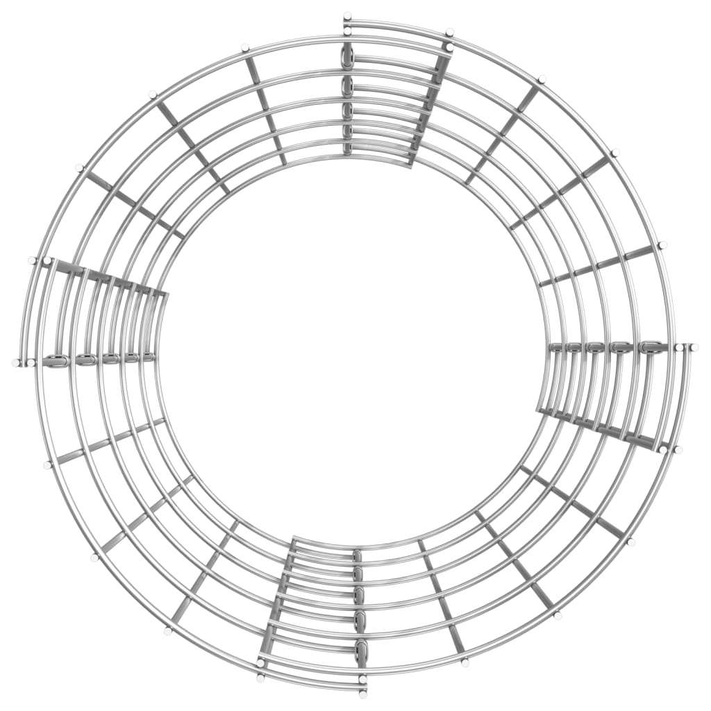 vidaXL Circular Gabion Pole Galvanised Steel Ø30x50 cm