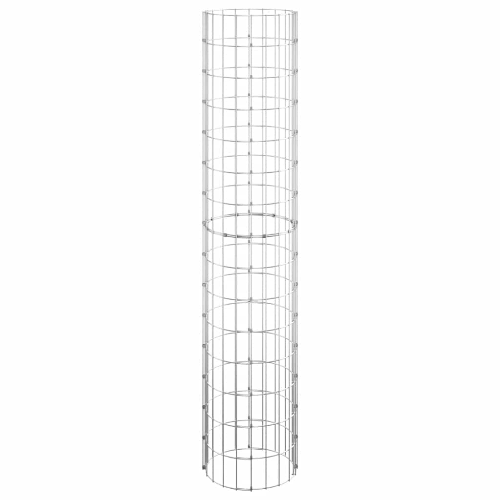 Circular Gabion Pole Galvanised Steel Ø30x150 cm