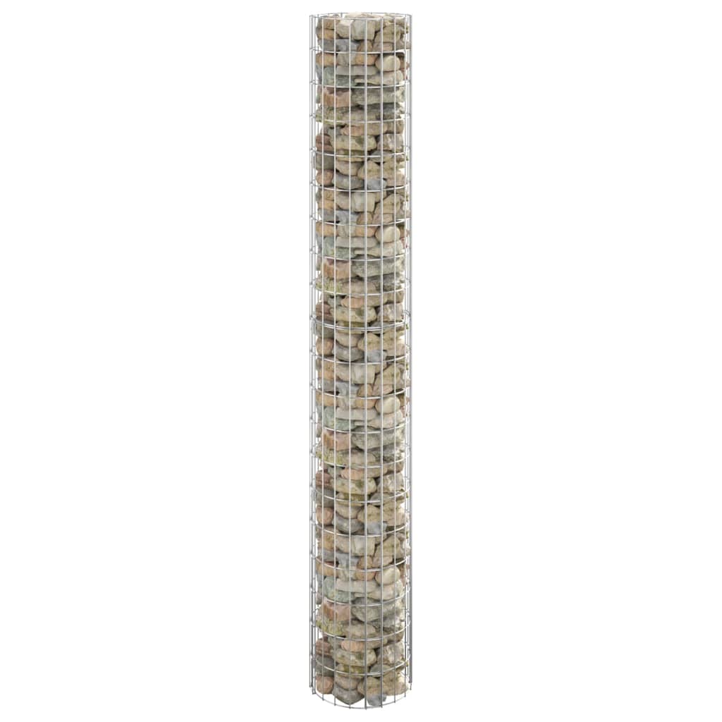 vidaXL Circular Gabion Pole Galvanised Steel Ø30x200 cm