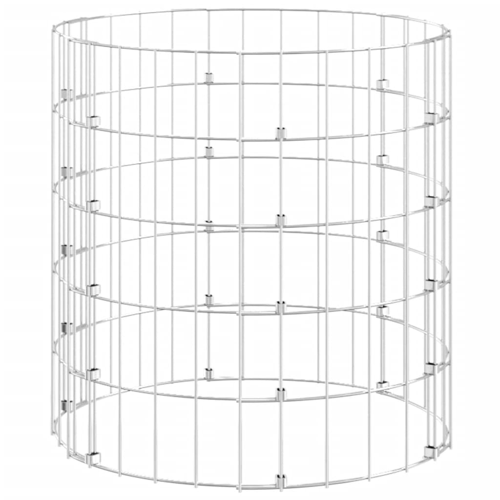 vidaXL Circular Gabion Pole Galvanised Steel Ø50x50 cm