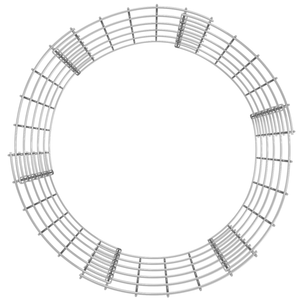 vidaXL Circular Gabion Pole Galvanised Steel Ø50x50 cm