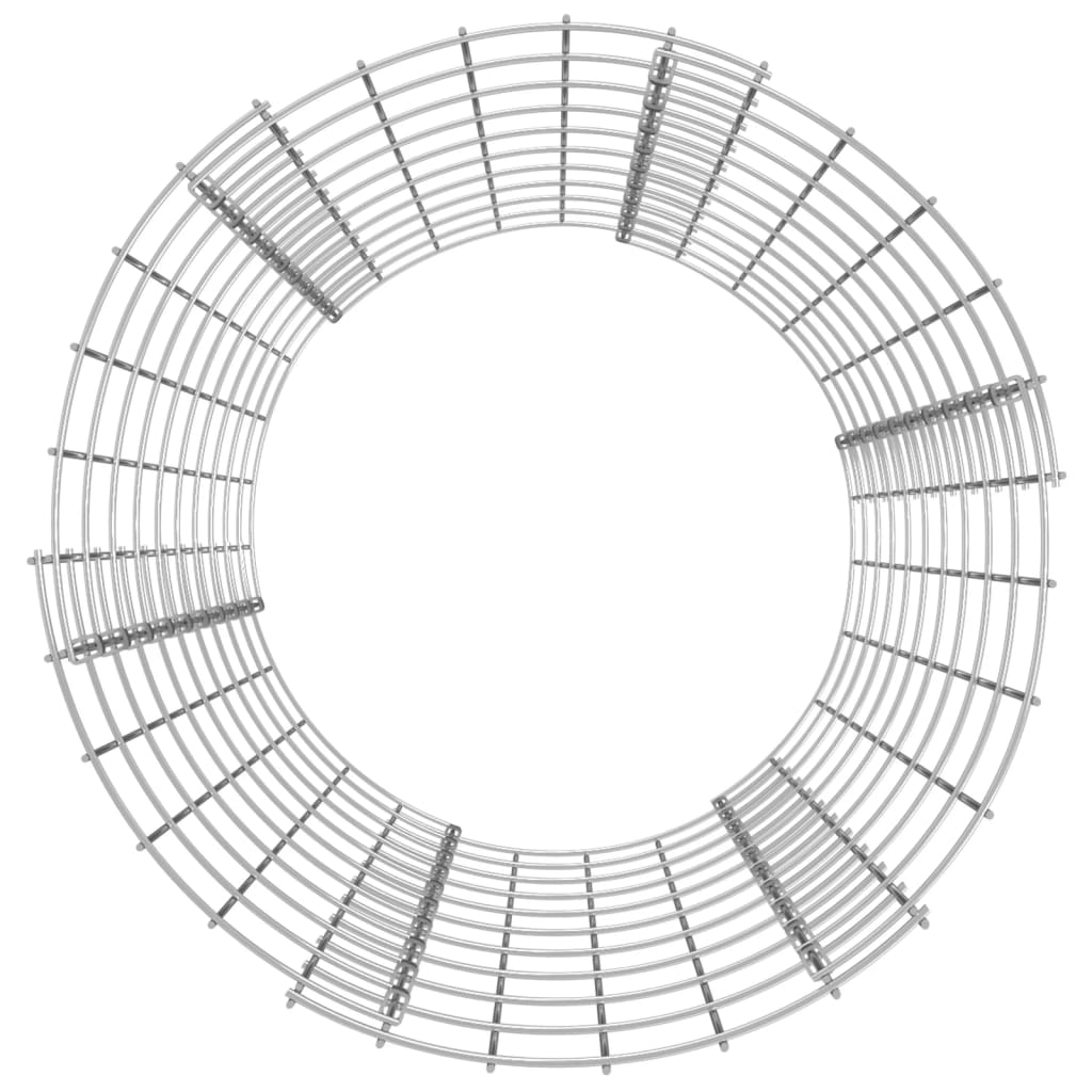 vidaXL Circular Gabion Pole Galvanised Steel Ø50x100 cm