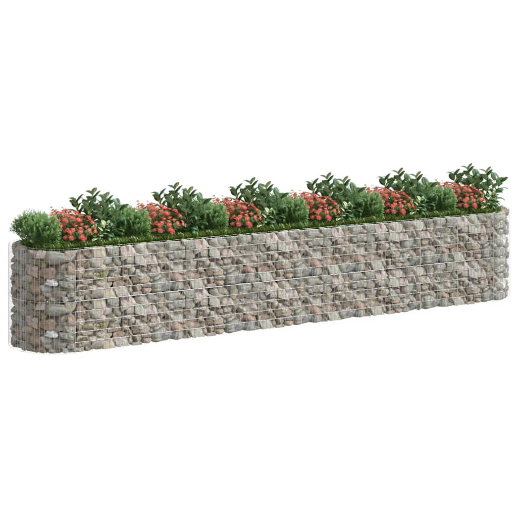 vidaXL Gabion Raised Bed Galvanised Iron 600x100x100 cm