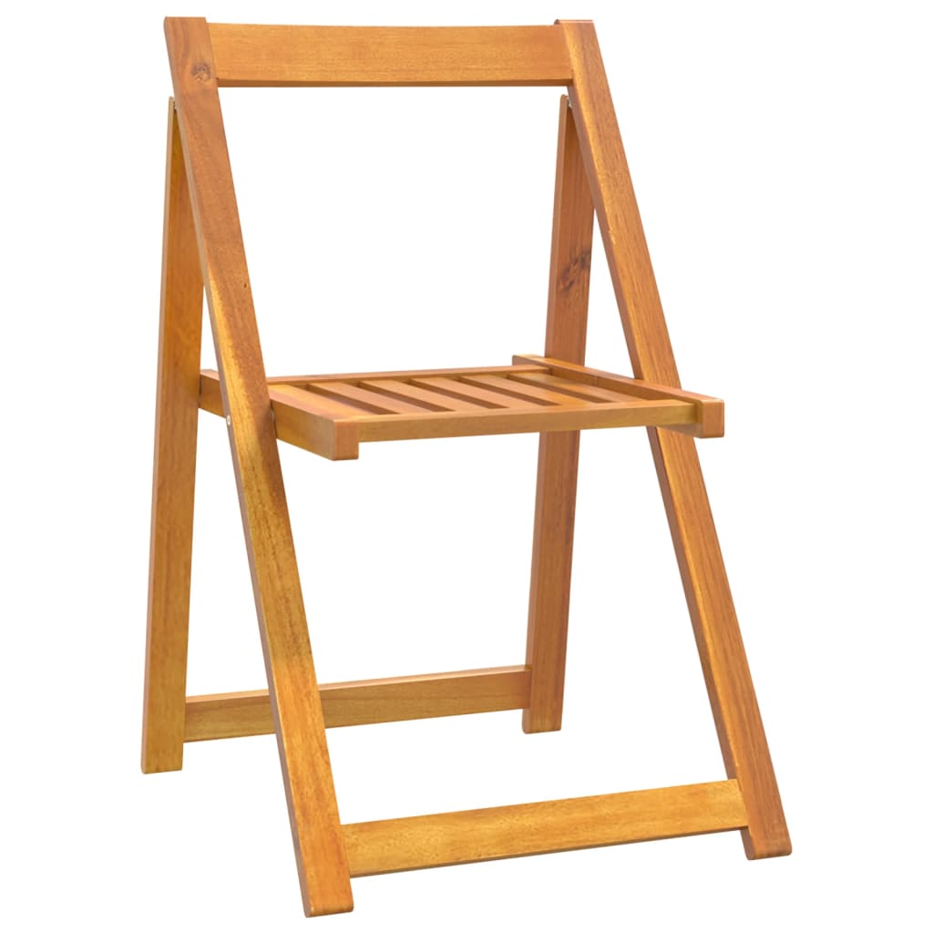 Garden Chair | Set of 4 | Natural Wood | Solid Acacia Wood | Standard