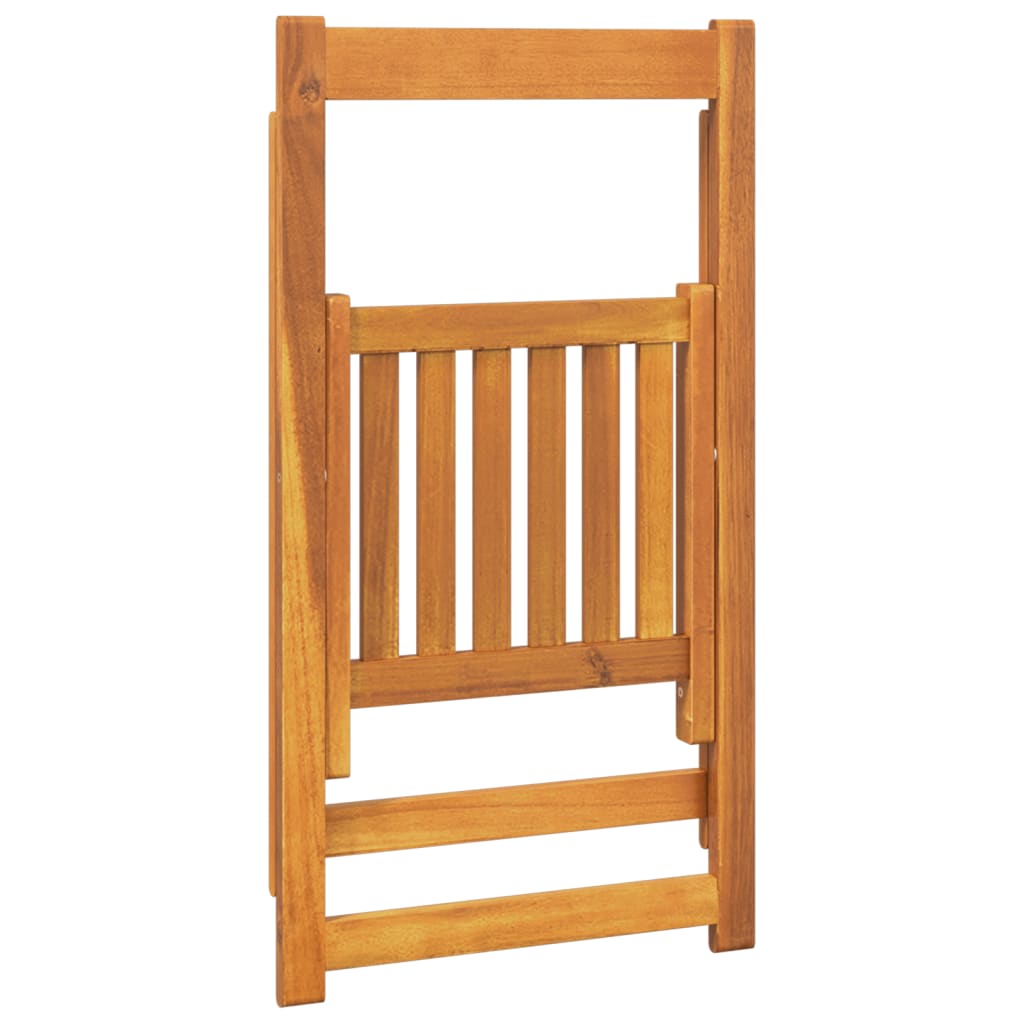 Garden Chair | Set of 4 | Natural Wood | Solid Acacia Wood | Standard