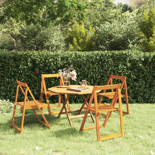 Folding Chairs 4 pcs Solid Wood Acacia