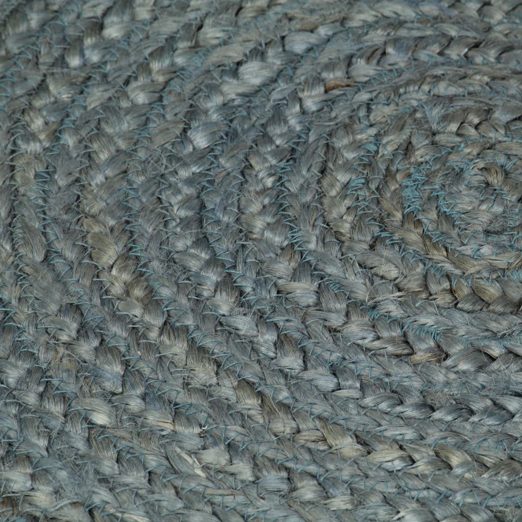 vidaXL Handmade Rug Jute Round 240 cm Olive Green