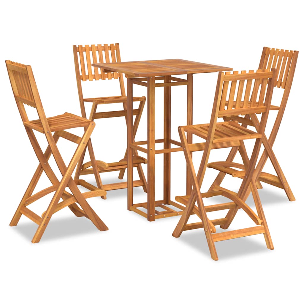 Outdoor Bar Set | Natural | Solid Acacia wood | Standard |  Foldable