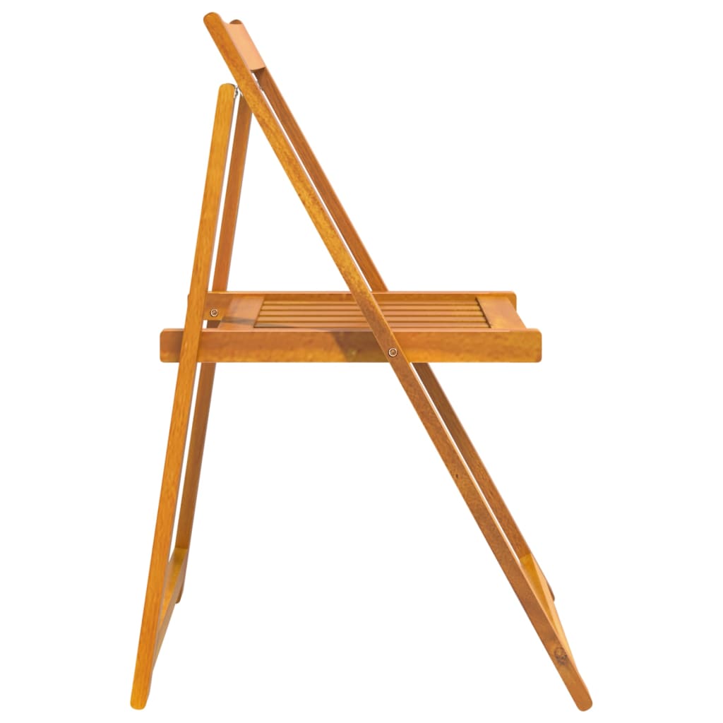 Garden Chair Set of 6 | Brown | Solid Acacia Wood | Medium | Foldable