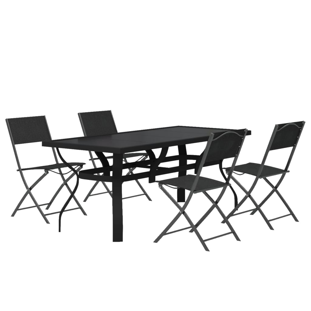 Garden Dining Set | Grey | Powder-coated steel | Standard | Foldable