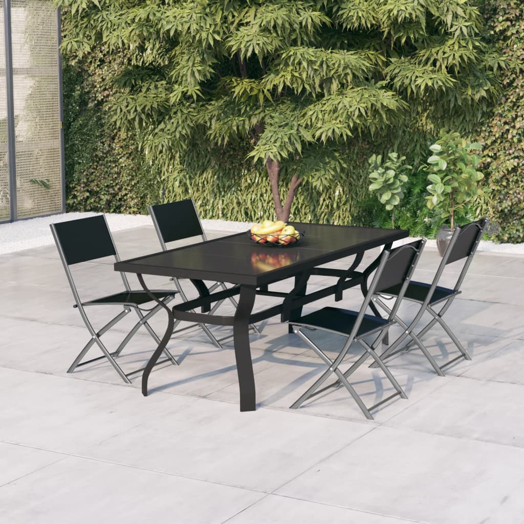 Garden Dining Set | Grey | Powder-coated steel | Standard | Foldable