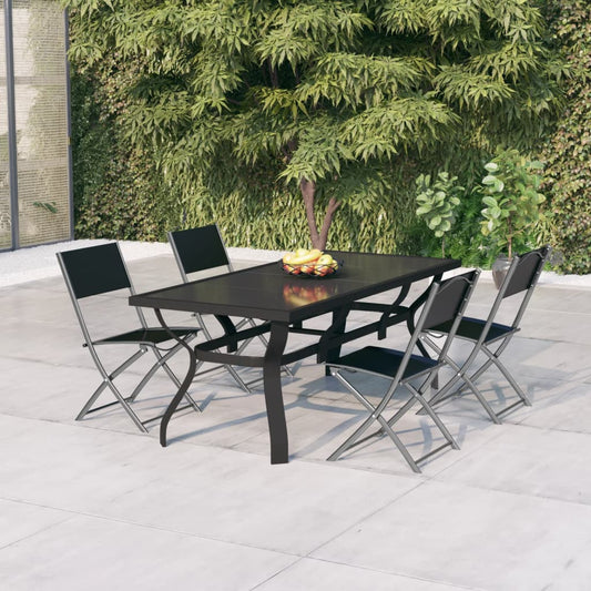 Garden Dining Set | Grey | Powder-coated steel | Standard | Foldable
