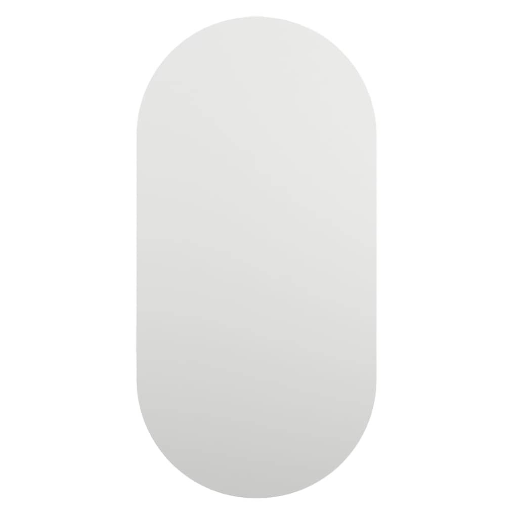 Mirror with LED Lights 80x40 cm Glass Oval