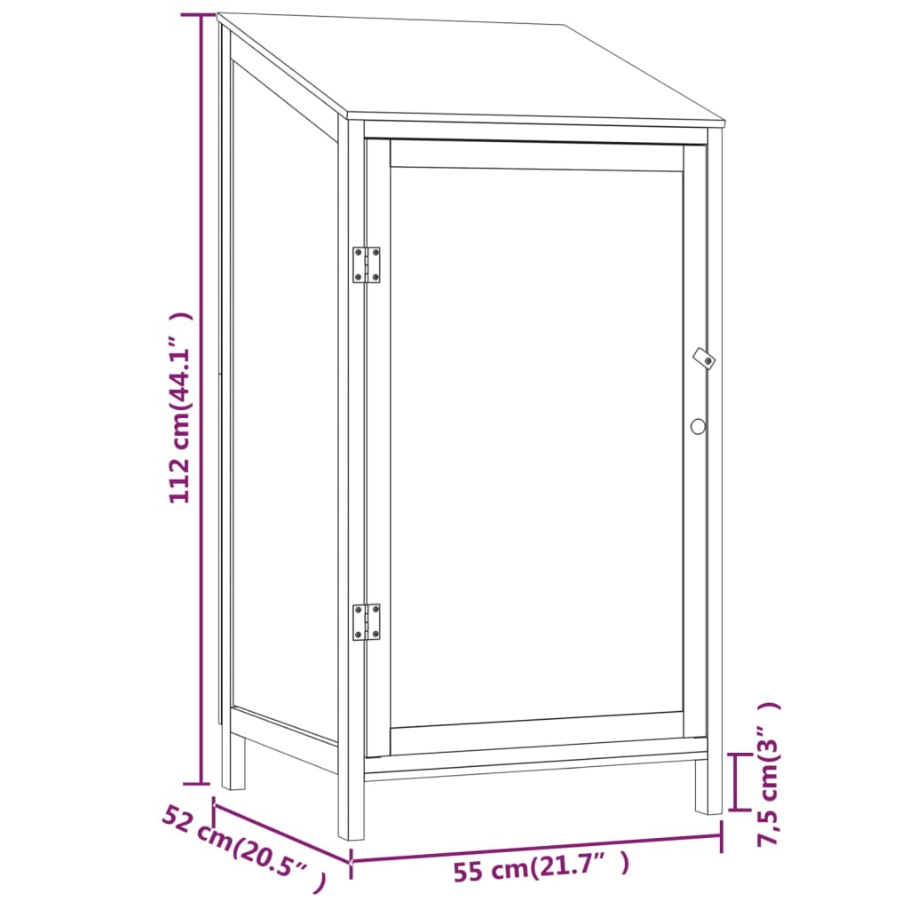 Garden Shed | Anthracite | Solid fir wood | Compact | Garden Shed