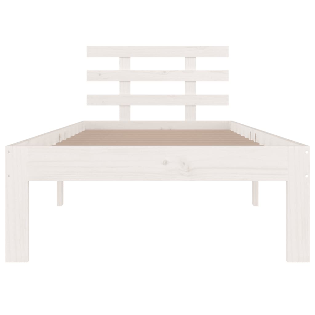 Bed Frame | White | Solid pine wood, Plywood | Small Single | Tough