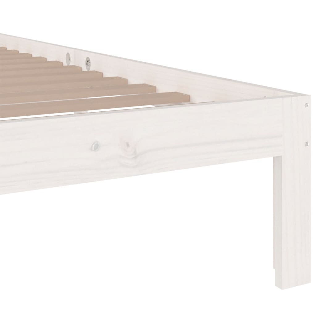 Bed Frame | White | Solid pinewood, Plywood | Single
