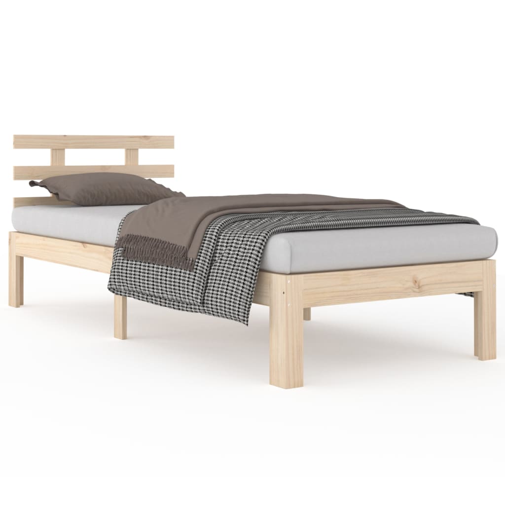 Bed Frame | Natural Wood | Solid pine wood | Single | Durable | Bed Frame