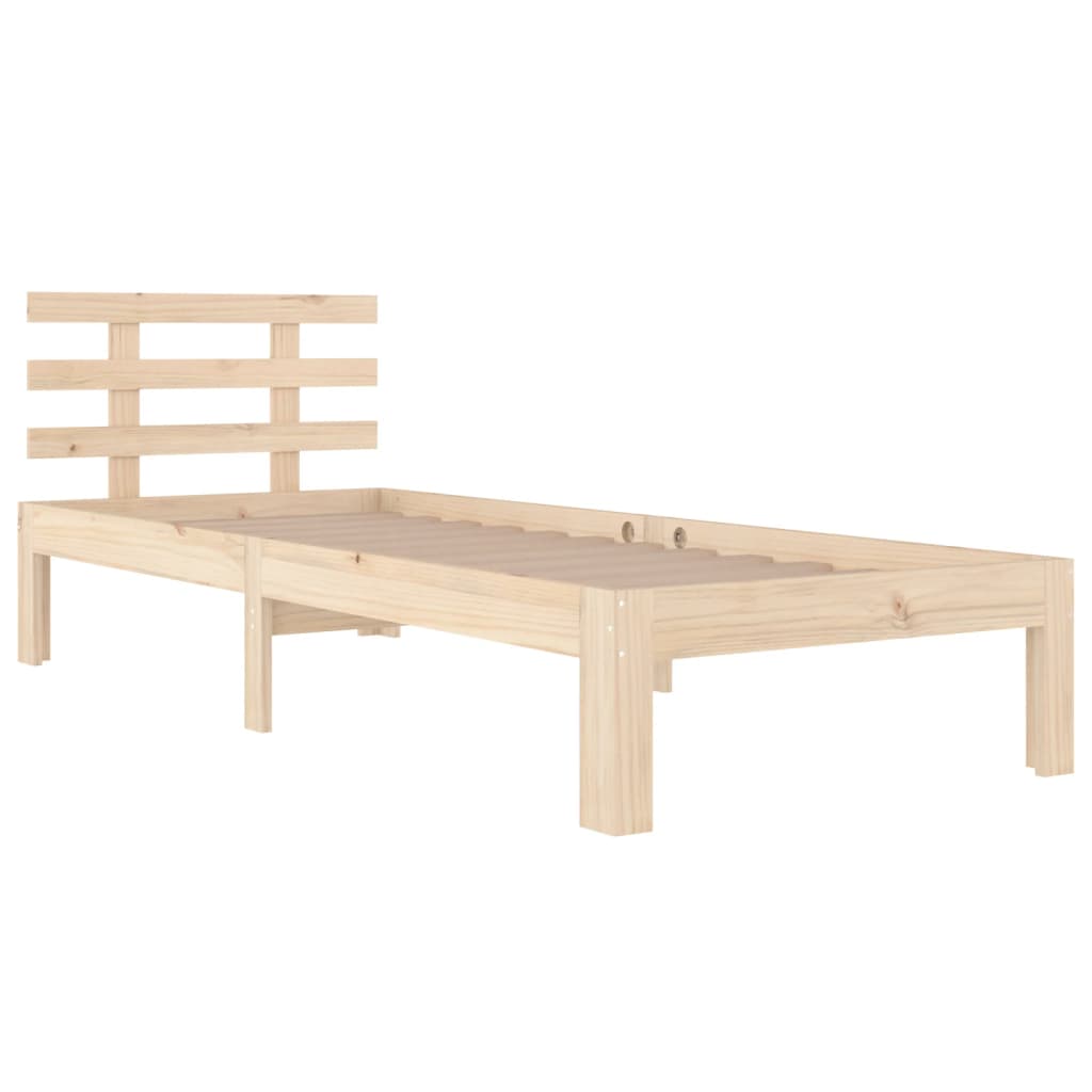 Bed Frame | Natural Wood | Solid pine wood | Single | Durable | Bed Frame