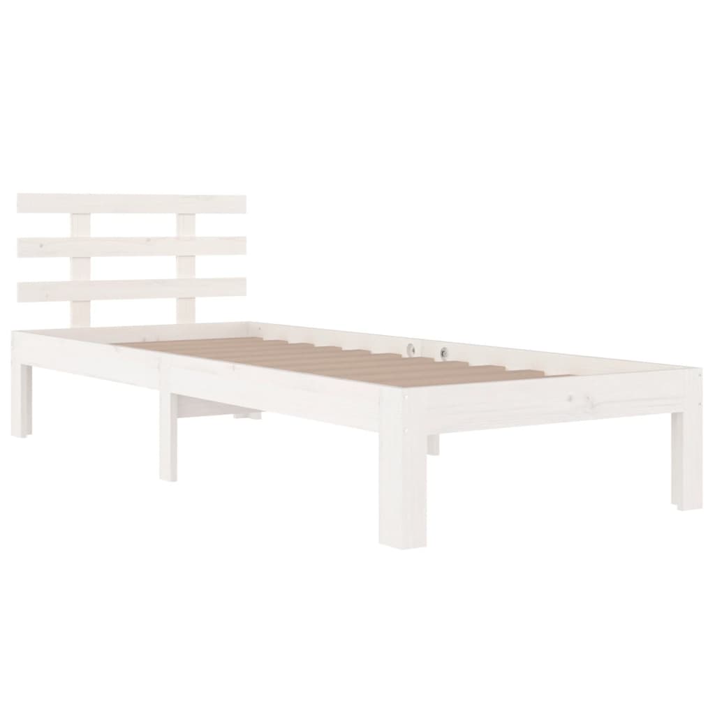 Bed Frame | White | Solid pine wood, Plywood | Single | Single Bed Frame