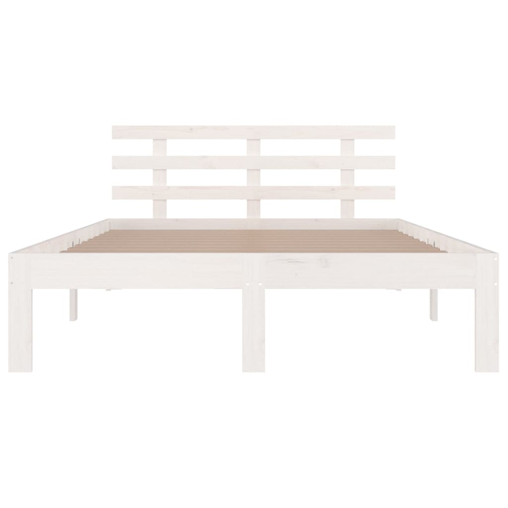 Bed Frame | White | Solid pine wood, Plywood | Standard Double | Durable