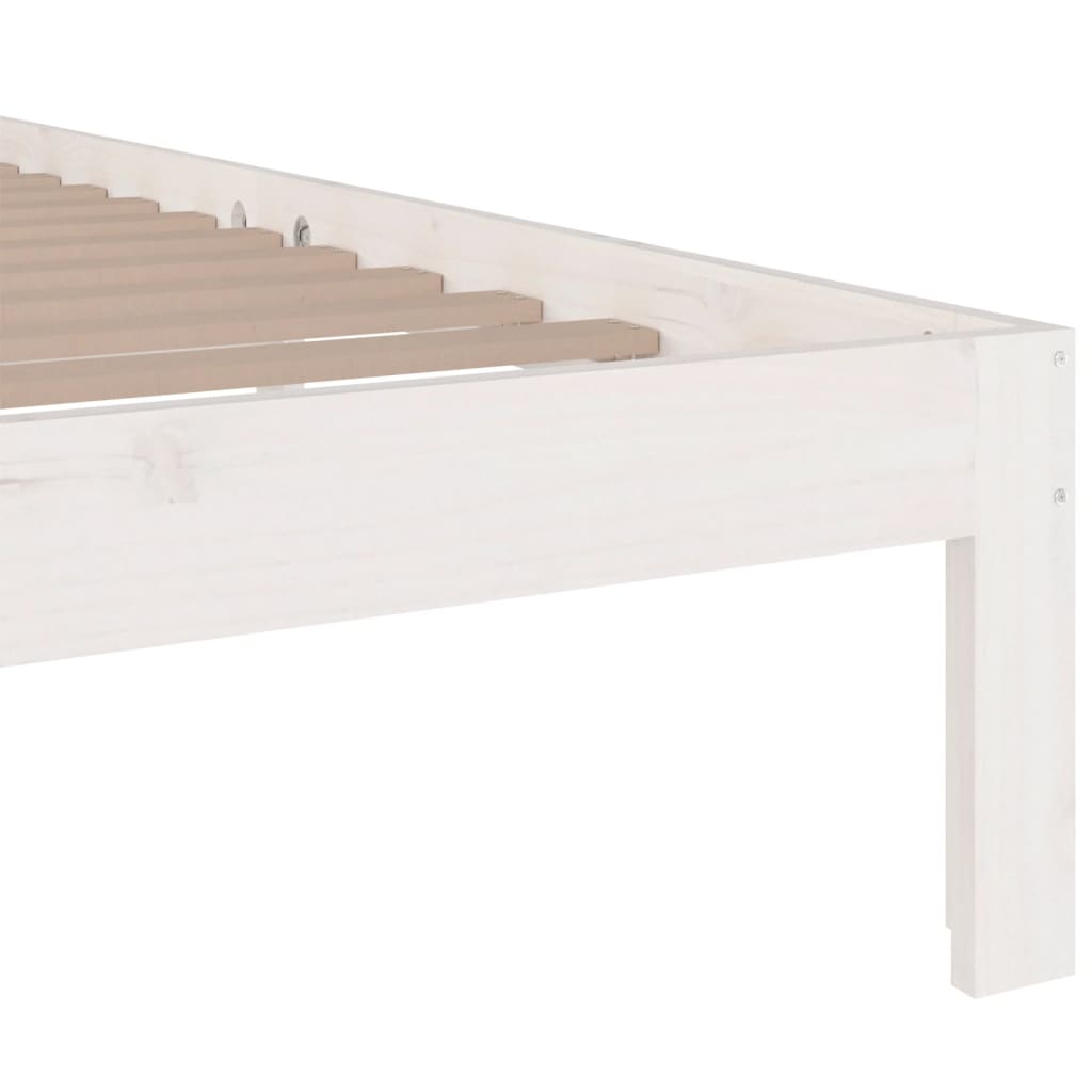 Bed Frame | White | Solid pine wood, Plywood | Standard Double | Durable