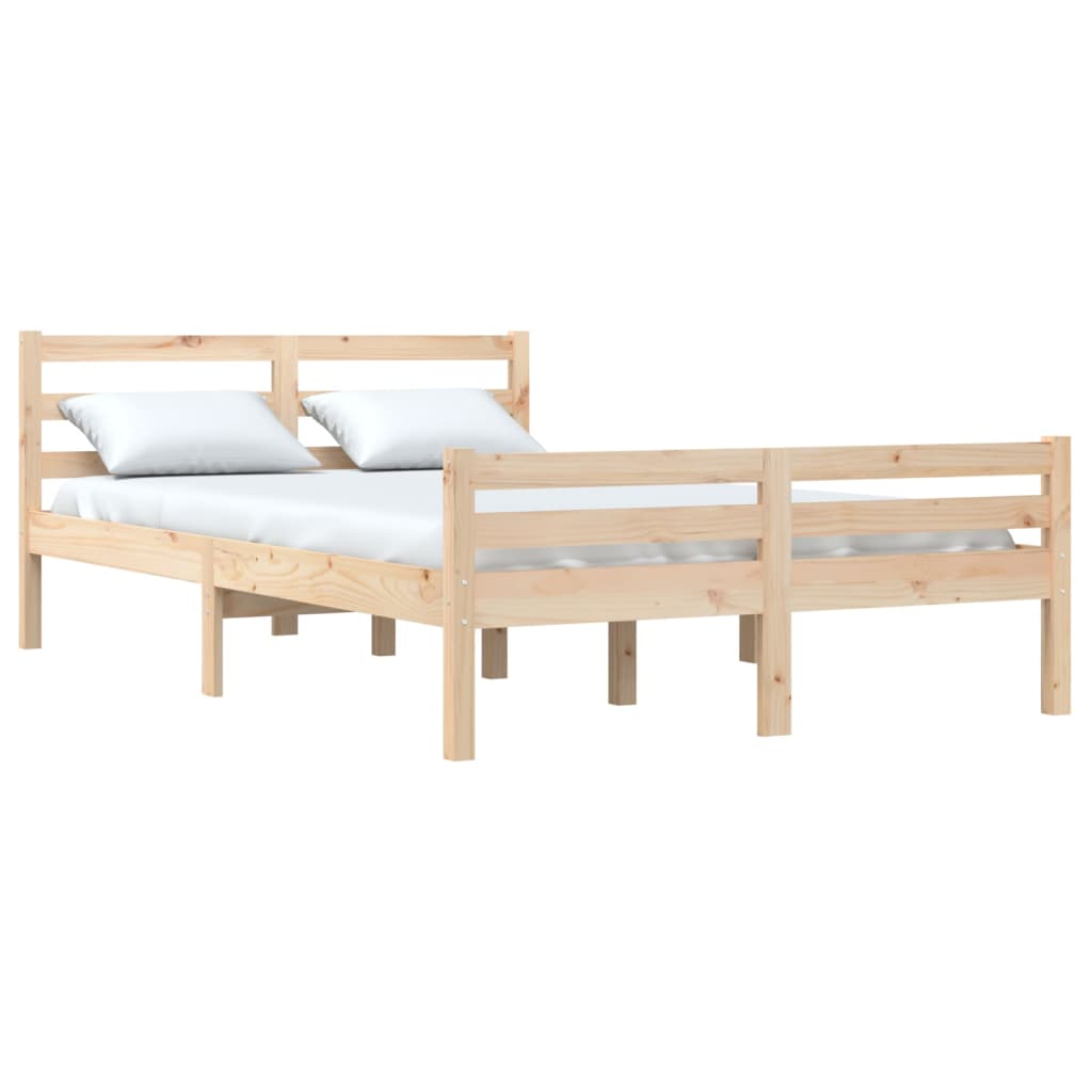 Bed Frame without Mattress Solid Wood 140x190 cm