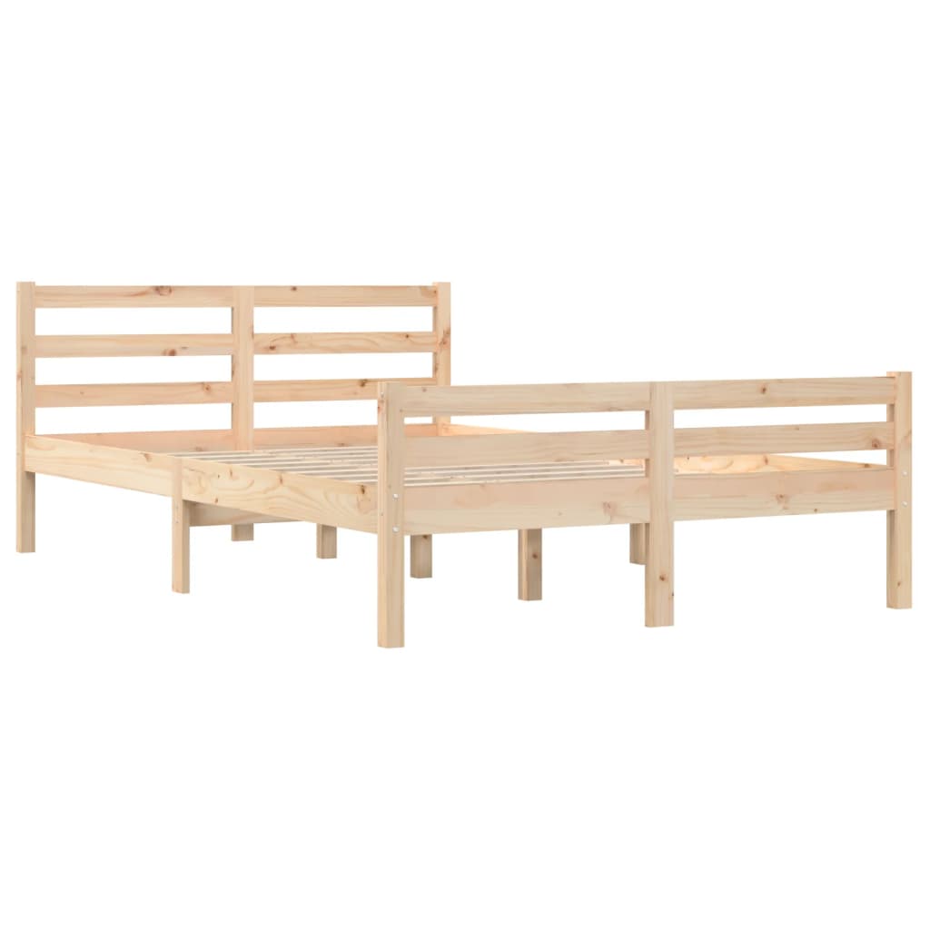 Bed Frame without Mattress Solid Wood 140x190 cm