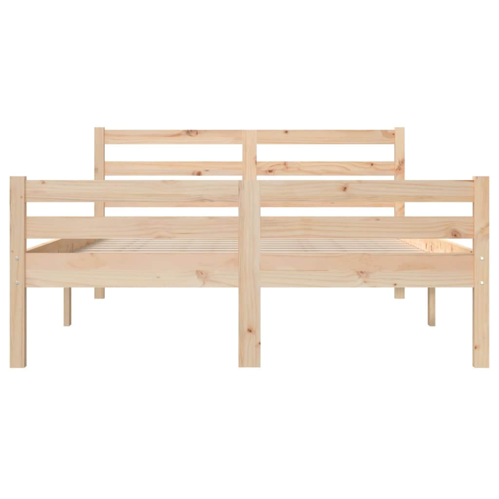 Bed Frame without Mattress Solid Wood 140x190 cm