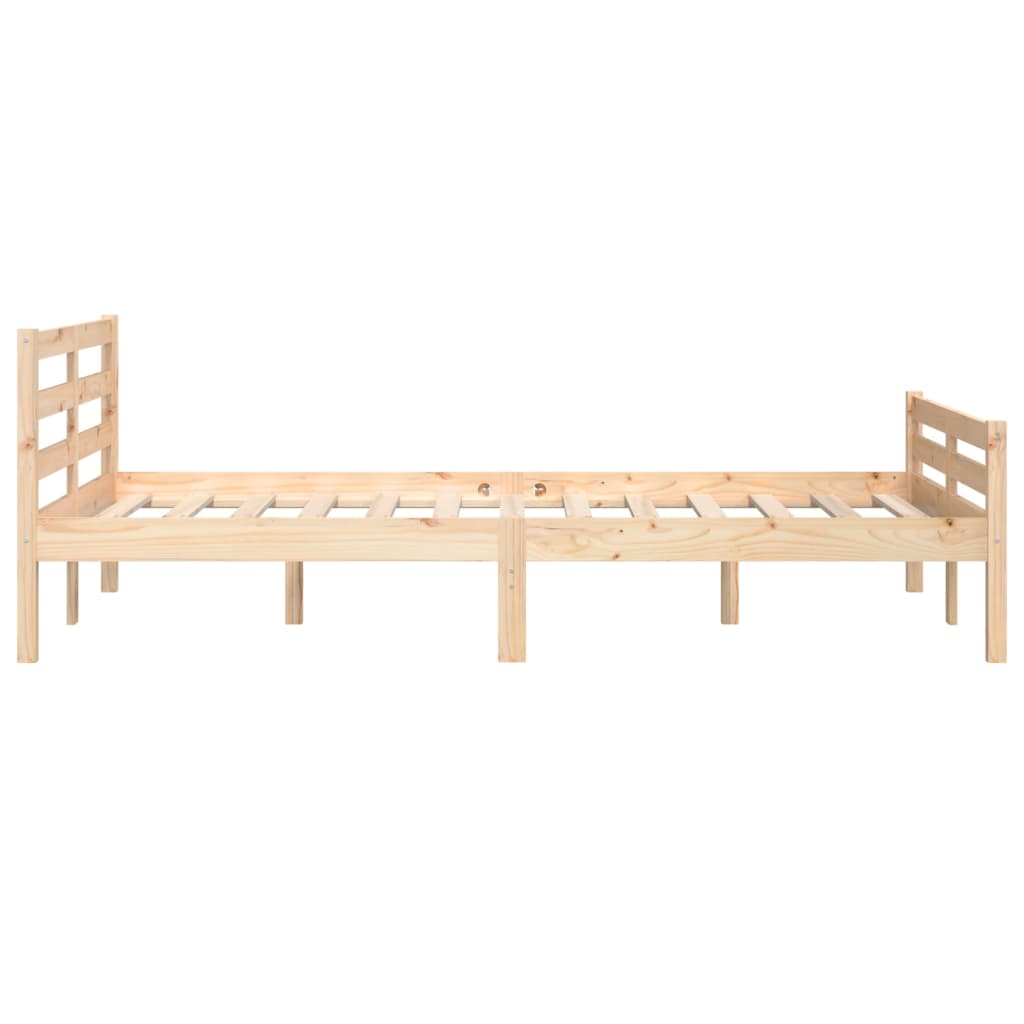 Bed Frame without Mattress Solid Wood 140x190 cm