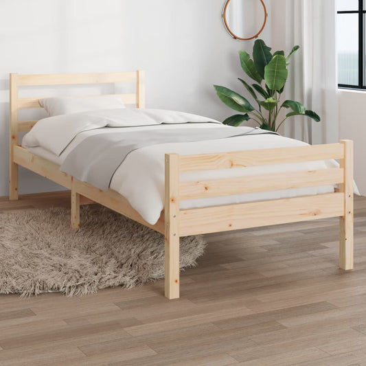 vidaXL Bed Frame without Mattress Solid Wood 90x200 cm