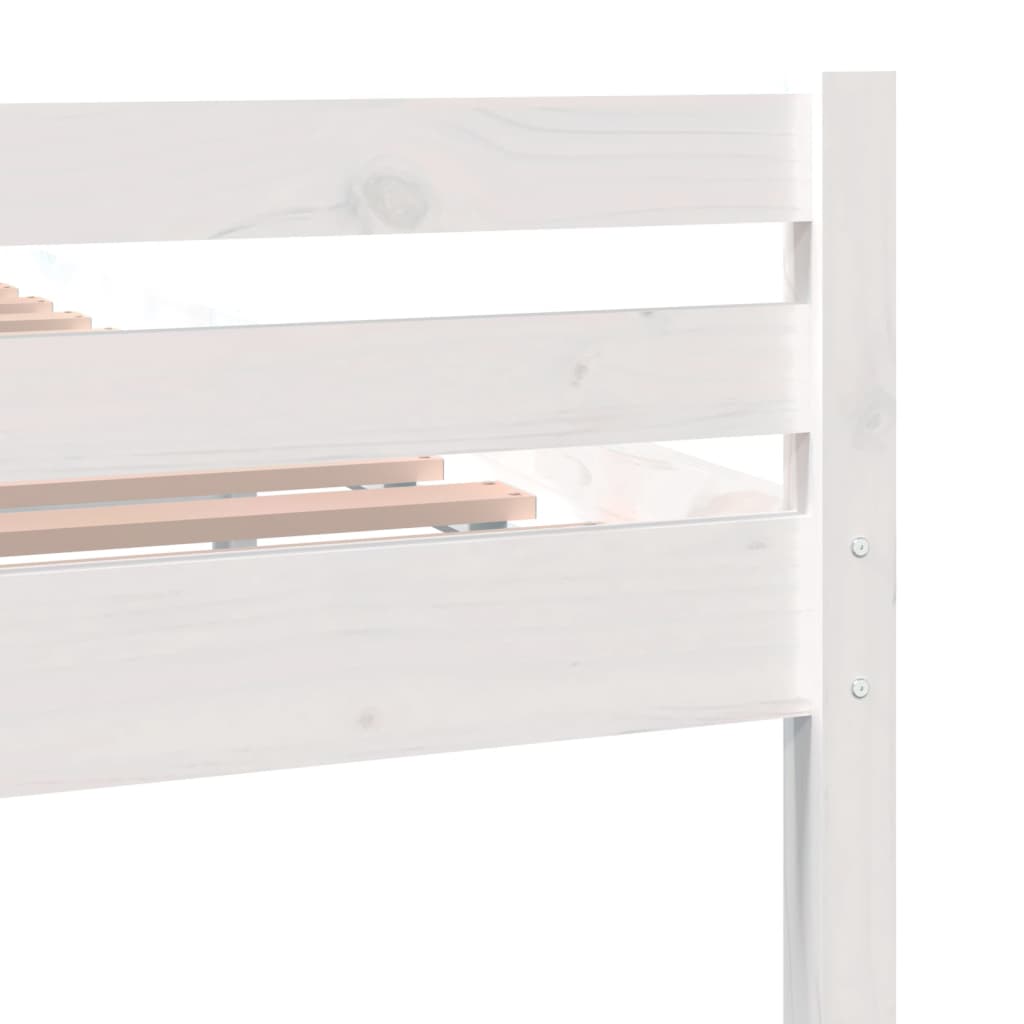 vidaXL Bed Frame without Mattress White Solid Wood 120x200 cm