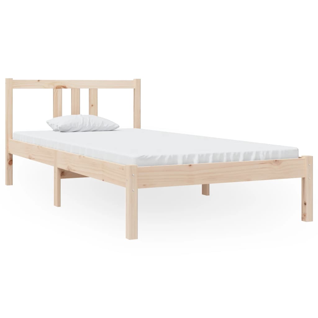 Bed Frame without Mattress Solid Wood 90x190 cm Single Single