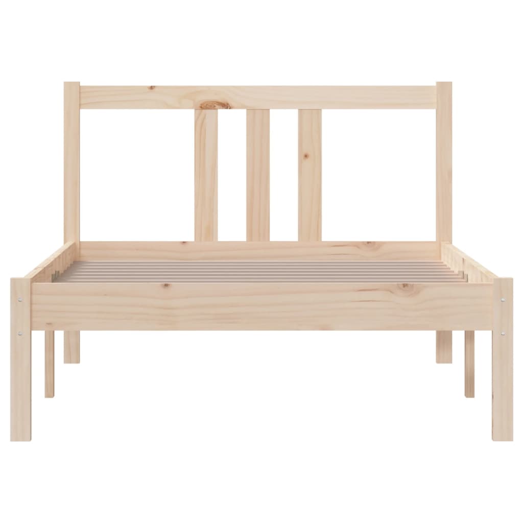 Bed Frame without Mattress Solid Wood 90x190 cm Single Single