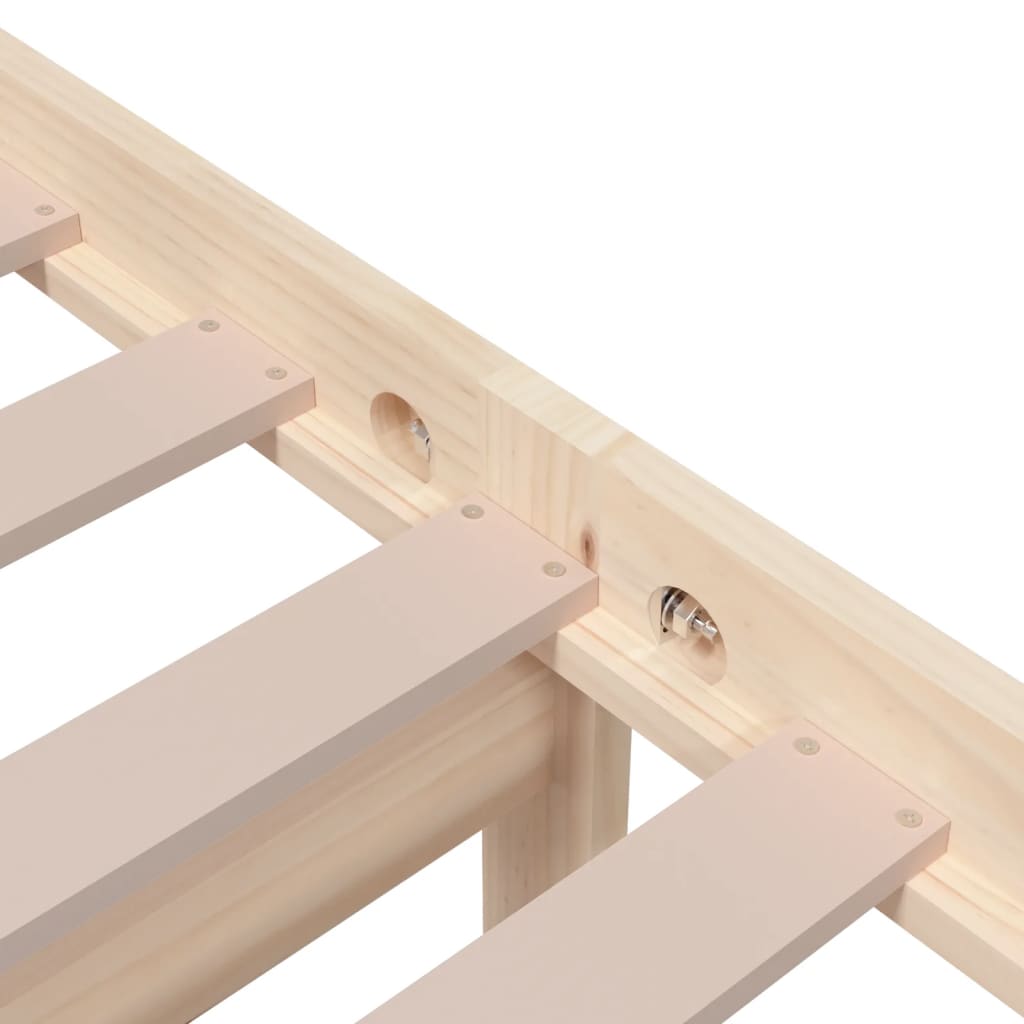 Bed Frame without Mattress Solid Wood 90x190 cm Single Single