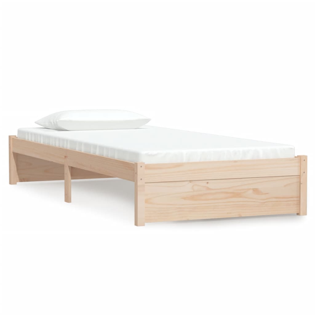 vidaXL Bed Frame without Mattress Solid Wood 90x190 cm Single Single