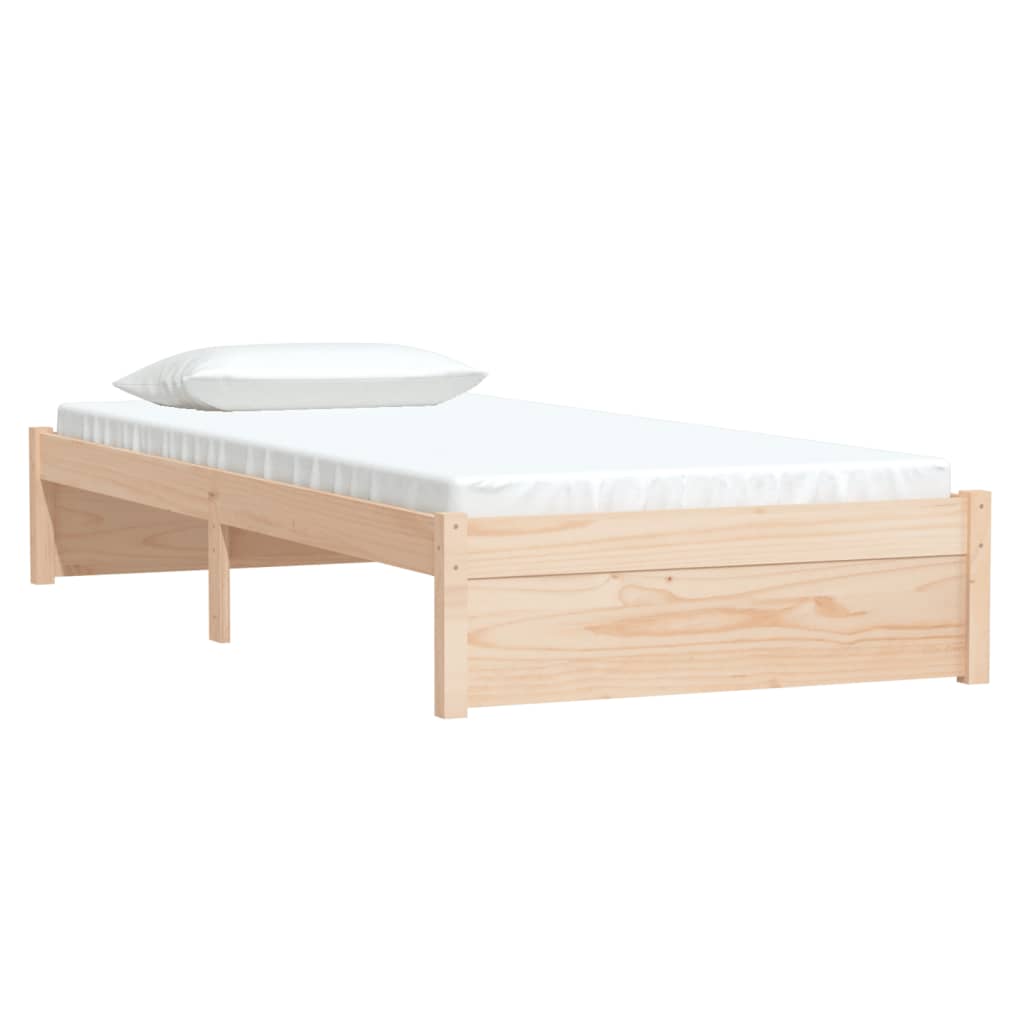 vidaXL Bed Frame without Mattress Solid Wood 90x190 cm Single Single