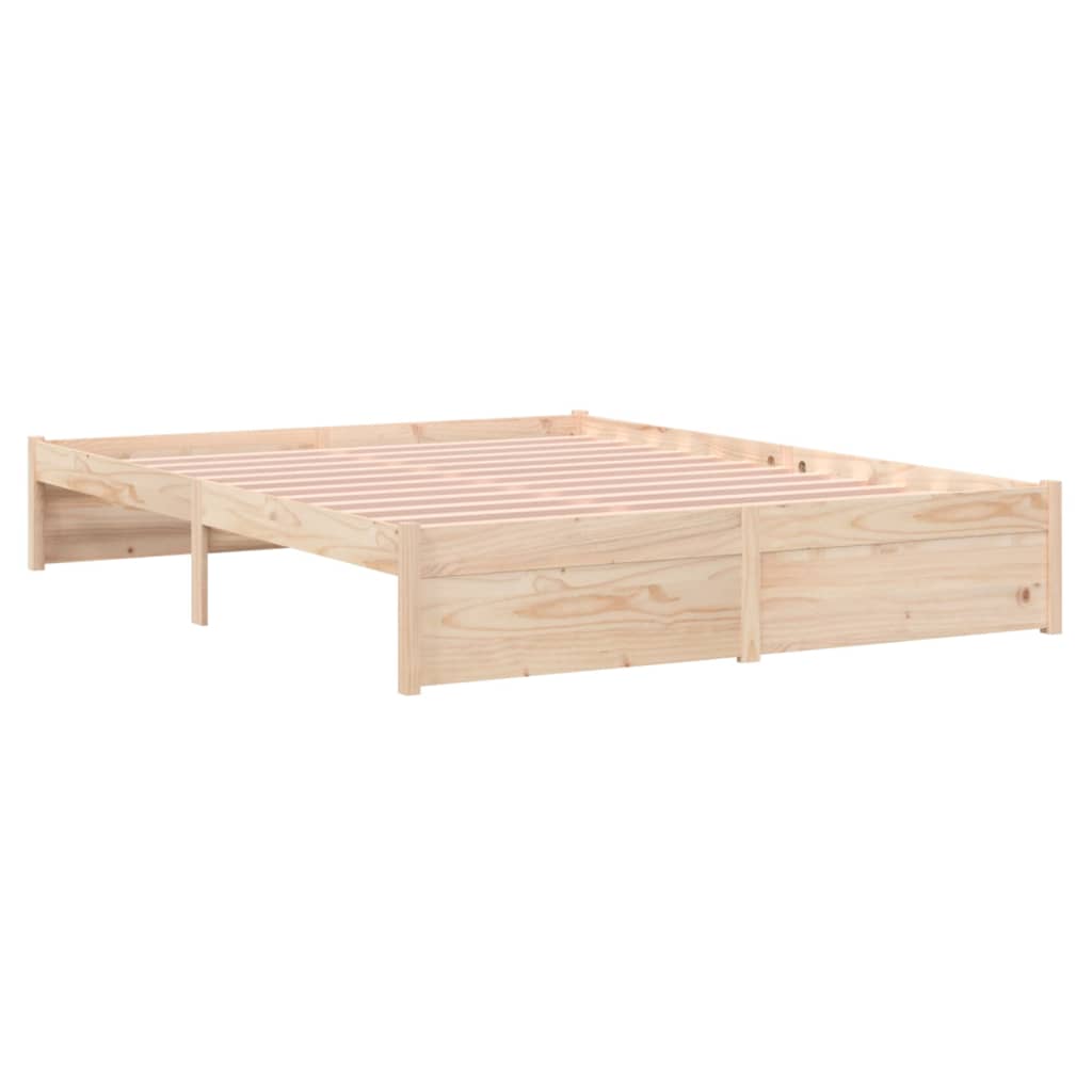 vidaXL Bed Frame without Mattress Solid Wood 135x190 cm Double Double