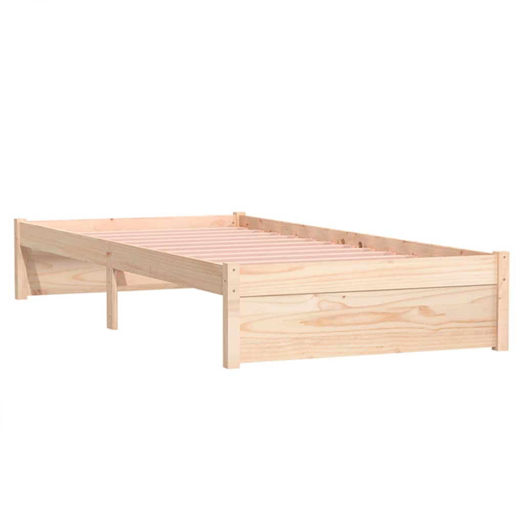 vidaXL Bed Frame without Mattress Solid Wood 90x200 cm