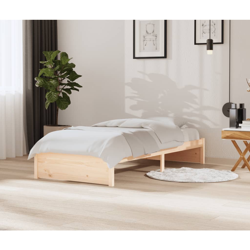 vidaXL Bed Frame without Mattress Solid Wood 90x200 cm