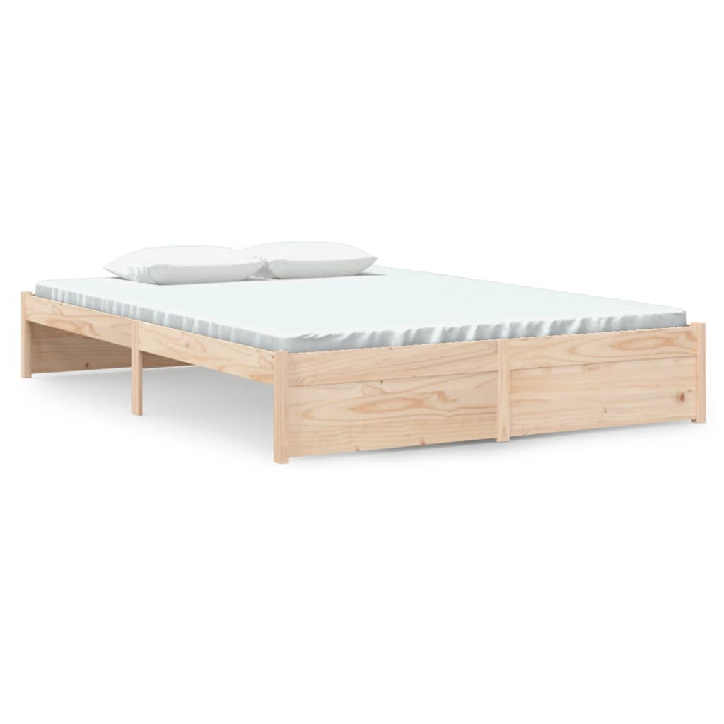 vidaXL Bed Frame without Mattress Solid Wood 140x200 cm