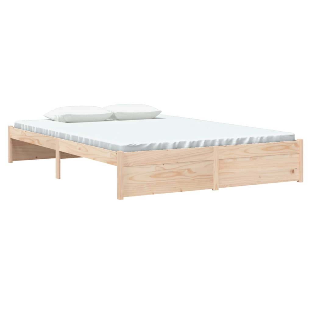 vidaXL Bed Frame without Mattress Solid Wood 140x200 cm