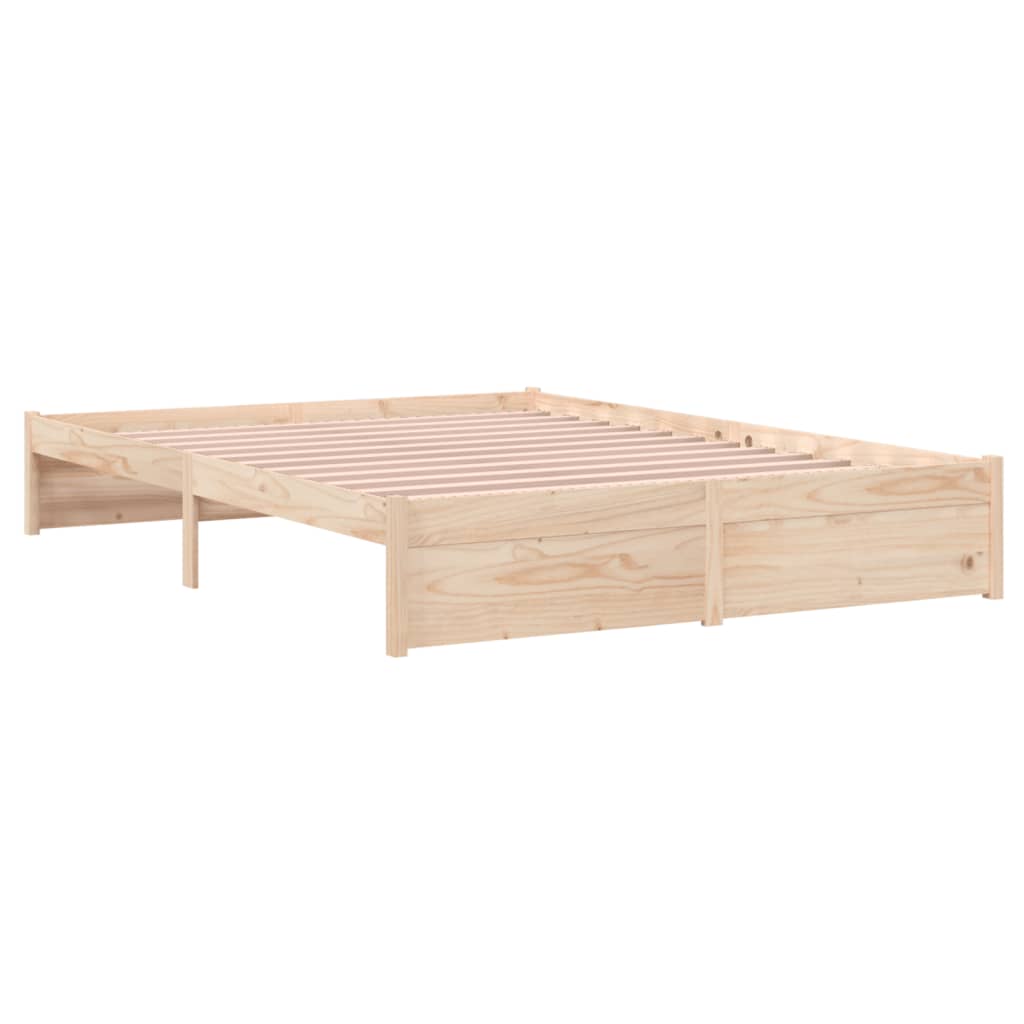 vidaXL Bed Frame without Mattress Solid Wood 140x200 cm