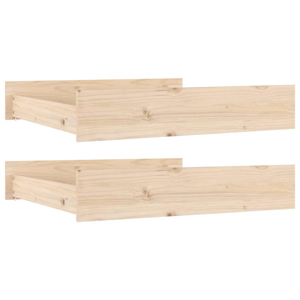 vidaXL Bed Drawers 2 pcs Solid Wood Pine