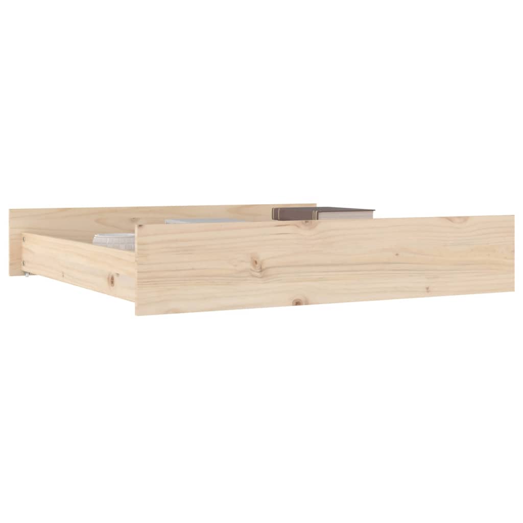 vidaXL Bed Drawers 2 pcs Solid Wood Pine