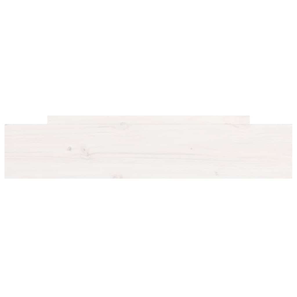 Bed Drawers 2 pcs White Solid Wood Pine