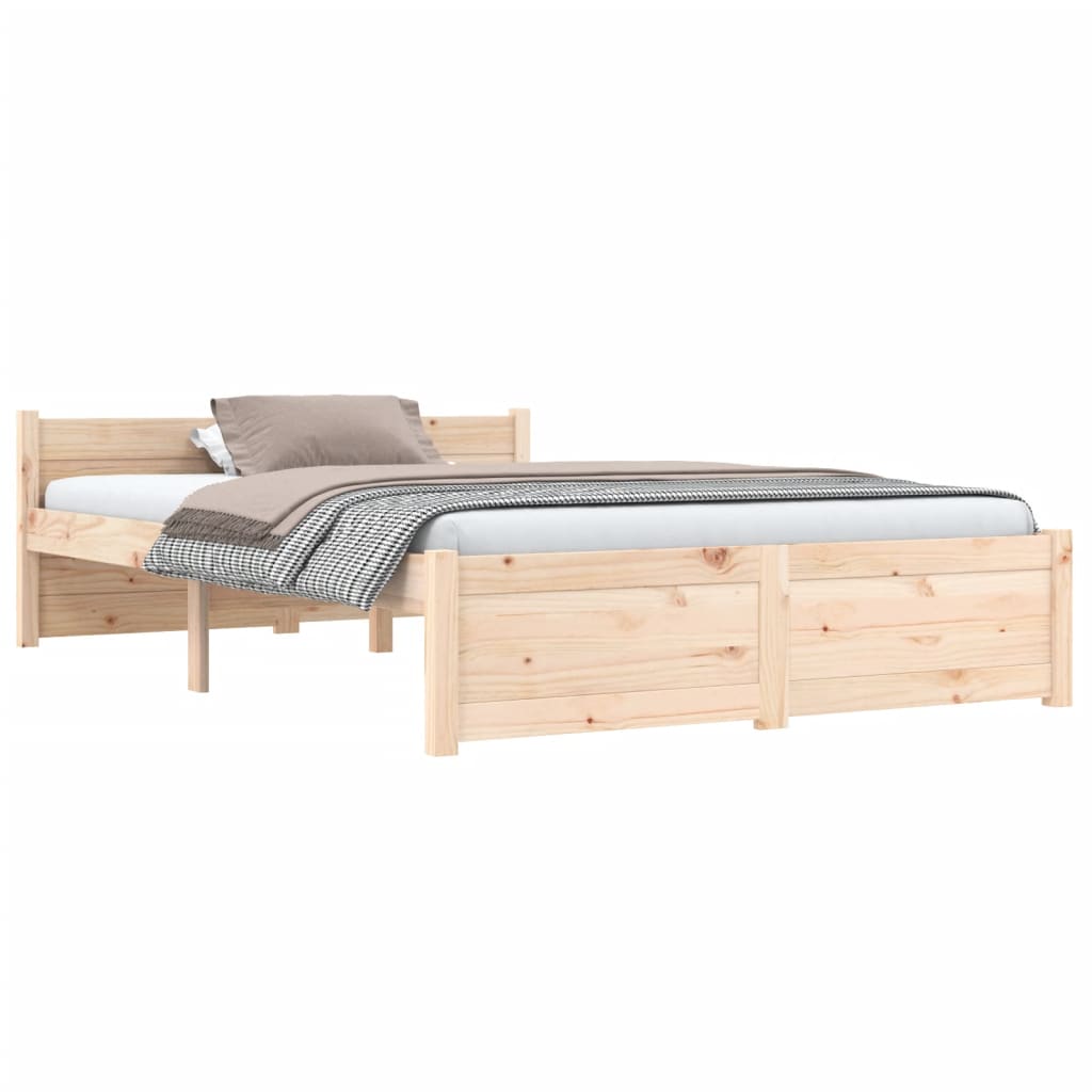 vidaXL Bed Frame without Mattress Solid Wood 120x190 cm Small Double Small Double