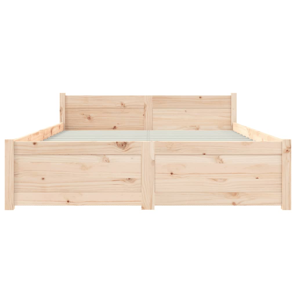 vidaXL Bed Frame without Mattress Solid Wood 120x190 cm Small Double Small Double