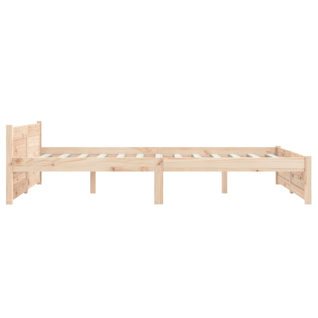 vidaXL Bed Frame without Mattress Solid Wood 135x190 cm Double Double