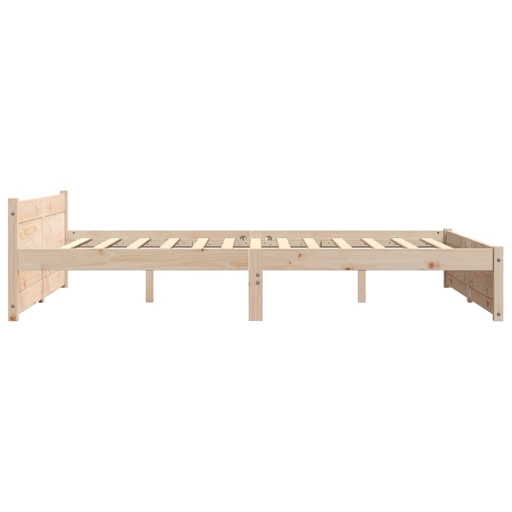 Bed Frame without Mattress Solid Wood 140x190 cm